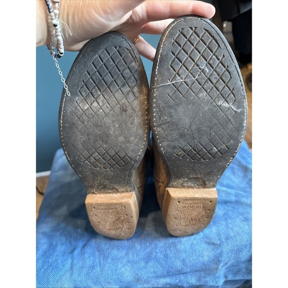 Red Wing 1097 Pecos Leather Work Boots USA Size 8.5D 80's Thrashed Distressed - Picture 14 of 15